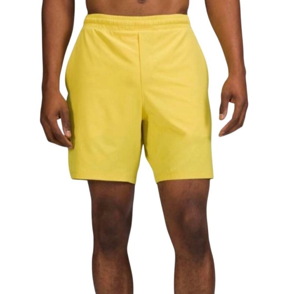 Lululemon Pace Breaker Shorts Size XL Soliel Yellow Lined 9 Inch Inseam Pull On